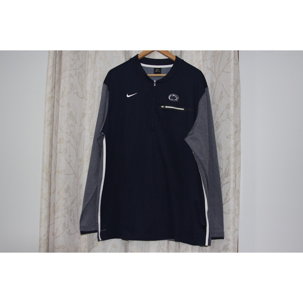 Nike Dri-Fit Mens XXL 31198X-PE2 Penn‎ State Nittany Lions 1/2 Zip Jacket PSU